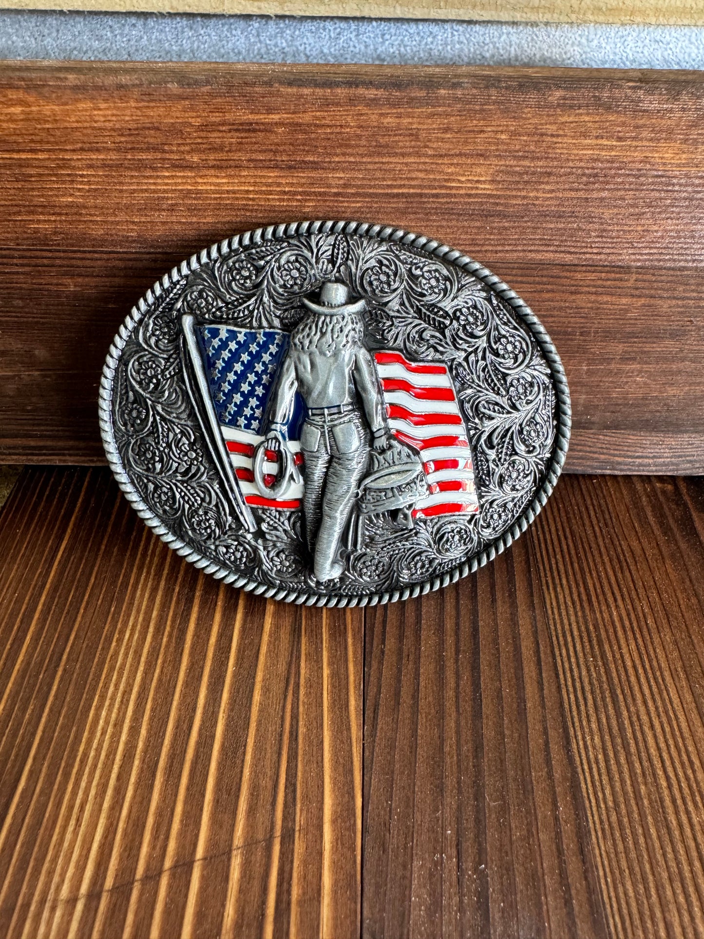 Cowgirl American Flag Buckle