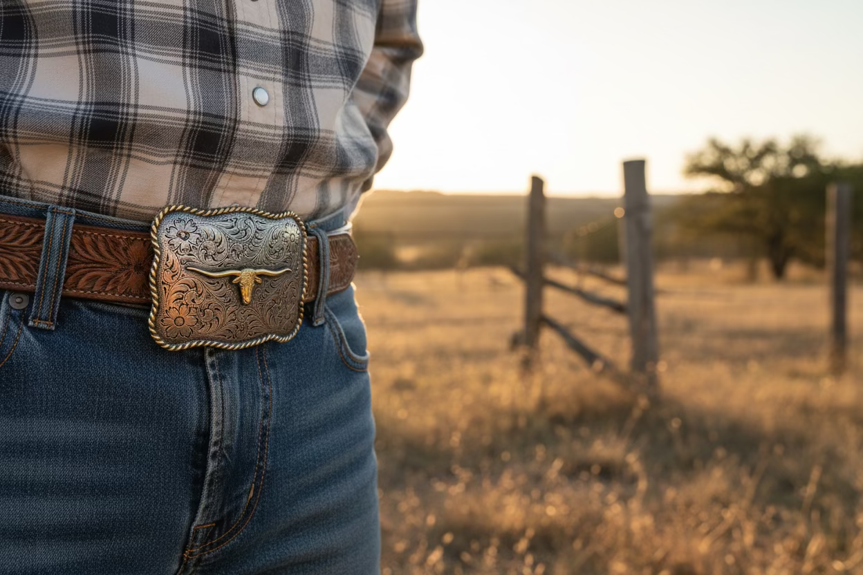 Two Tone Longhorn Buckle