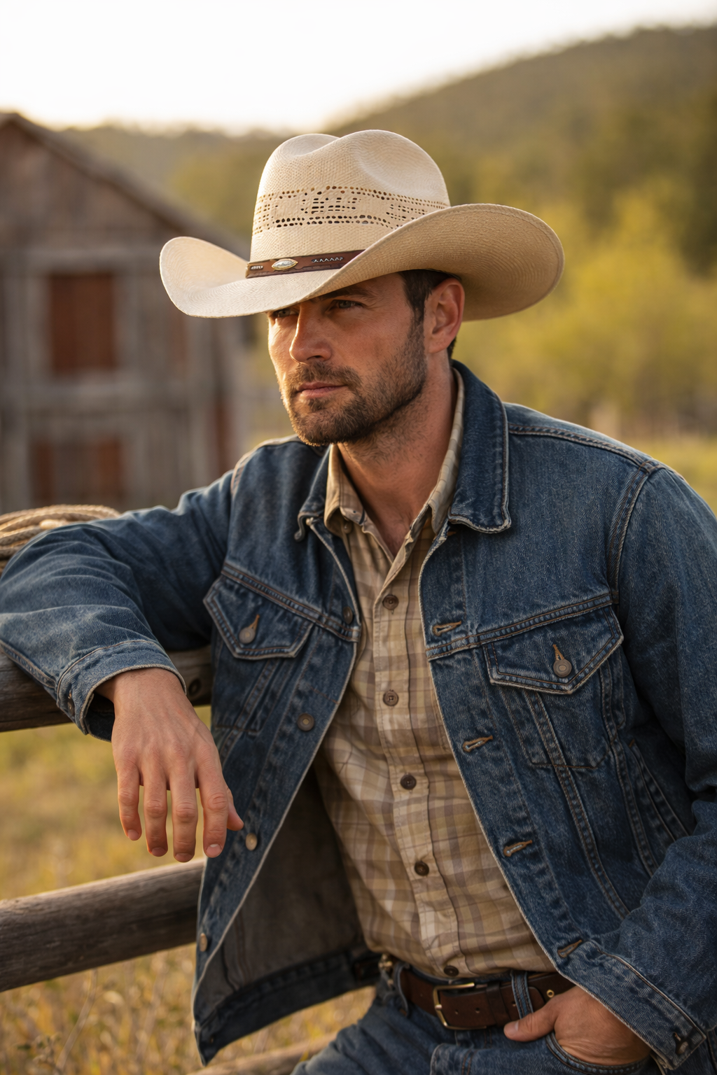Bangora Straw Cowboy Hat
