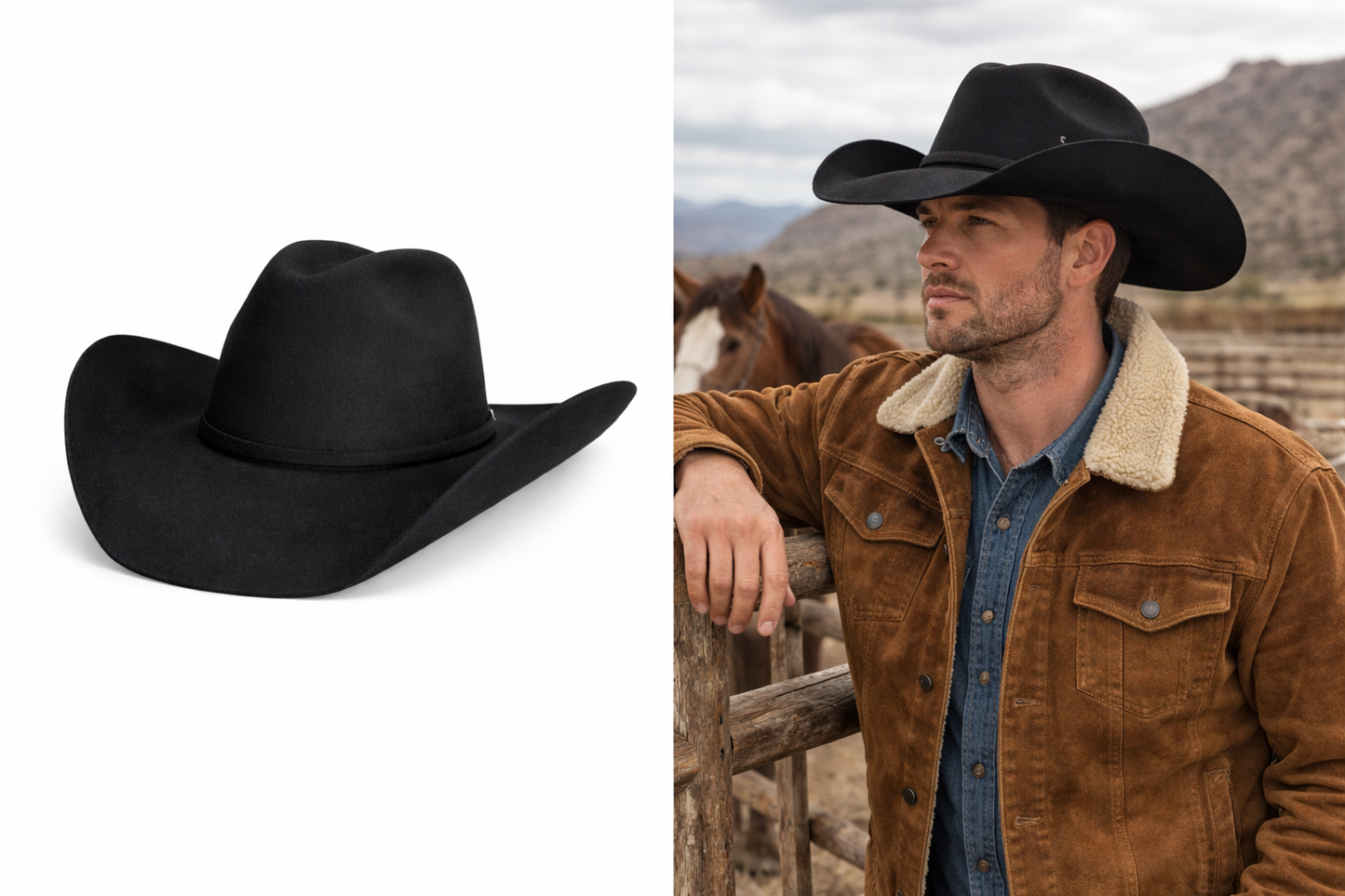 Wool Felt Cowboy Hat