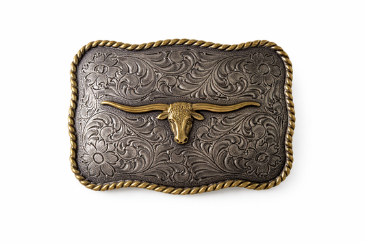 Two Tone Longhorn Buckle